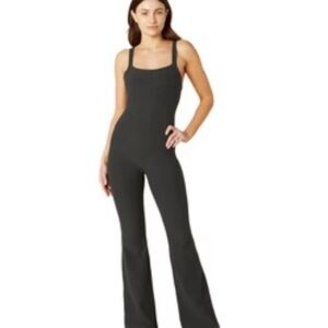 Beyond Yoga Womens Hit The Scene Jumpsuit Black Size S Spacedye Built in Bra